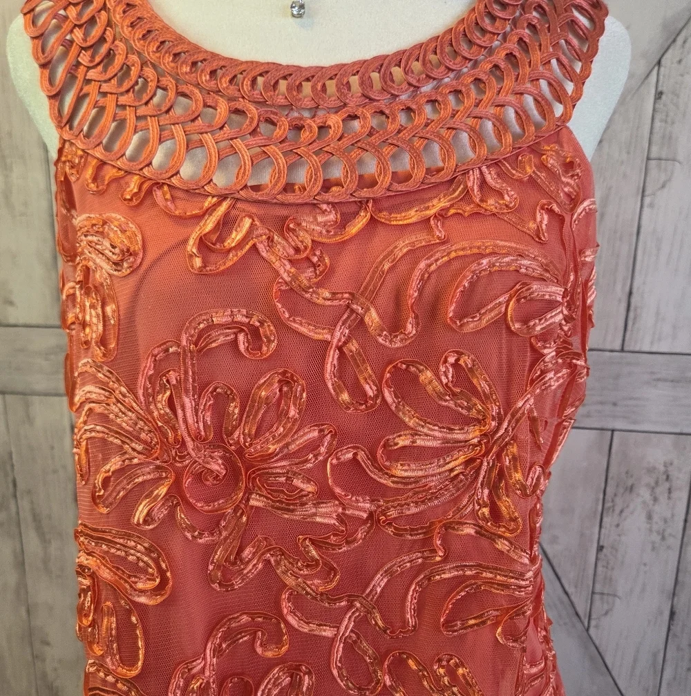 Jessica Howard Coral Embroidered  Dress - Picture 2 of 12